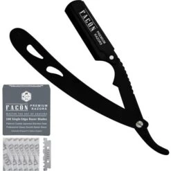 100 BLADES Facón Professional Traditional Straight Edge Barber Razor Salon Quality Cut Throat Shavette