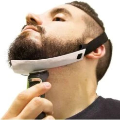 Aberlite FlexShaper Beard Shaper Neckline Guide Hands-Free & Flexible The Ultimate Neckline Beard Shaping Template Beard Trimmer Tool Lineup Stencil Kit (White)