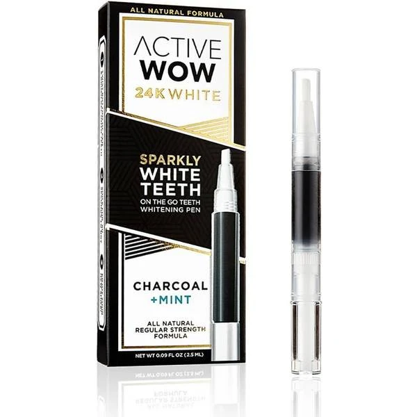 Active Wow 24K White Easy AF Charcoal Teeth Whitening Pen 1 Active Wow 24K White Easy AF Charcoal Teeth Whitening Pen