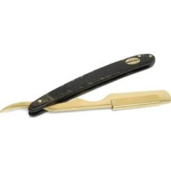 Antiga Barbearia De Bairro Gold And Black Cut Throat Razor