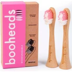 Booheads Bambus Børstehoveder Til PINK Edition