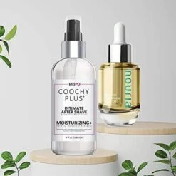 Coochy Plus Intimate After Shave Protection Mist Pre-Shave Elixir Moisturizer Oil Kit HydroLock & MOISTURIZING PLUS Continuous Hydration Reliefs Razor Burn Bump Ingrown Hair