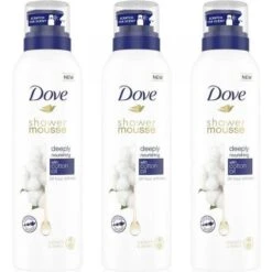 Dove Deeply Nourishing Cotton Oil Shower & Shave Mousse, 3pack 200ml