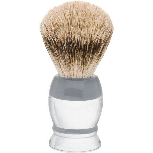ERBE Shaving Shop Shaving Brushes Badger Hair Shaving Brush, Plastic Handle, White/grey Large 1 Stk 1 ERBE Shaving Shop Shaving Brushes Badger Hair Shaving Brush, Plastic Handle, White/grey Large 1 Stk