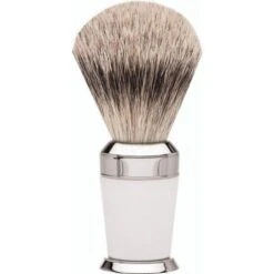 ERBE Shaving Shop Shaving Brushes “Premium Paris Silver Tip” Shaving Brush White 1 Stk