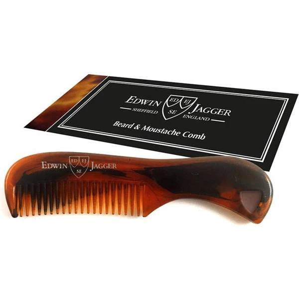 Edwin Jagger Tortoise Shell Beard And Moustache Comb Bmc03 1 Edwin Jagger Tortoise Shell Beard And Moustache Comb Bmc03