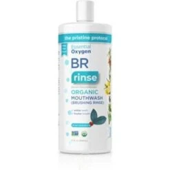 Essential Oxygen Certified BR Organic Brushing Rinse, All Natural Mouthwash
