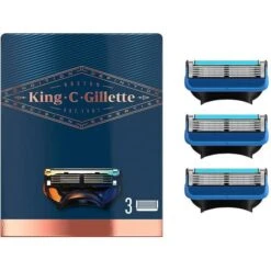 Gillette® Gillette King Shave & Edging Razor Blades X 3 Cartridges