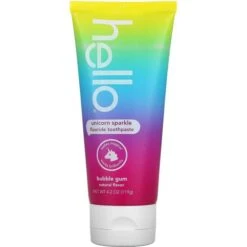 Hello Kids Unicorn Sparkle Fluoride Toothpaste Bubble Gum 119g