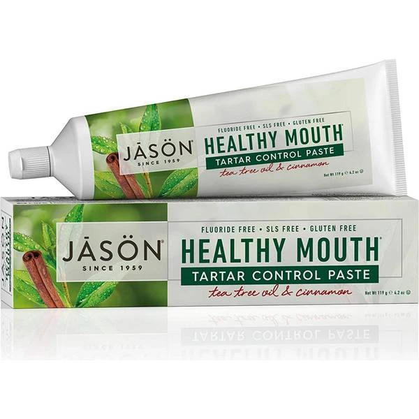 Jason Healthy Mouth Tartar Cotrol Paste Tea Tree Oil & Cinnamon 119g 1 Jason Healthy Mouth Tartar Cotrol Paste Tea Tree Oil & Cinnamon 119g