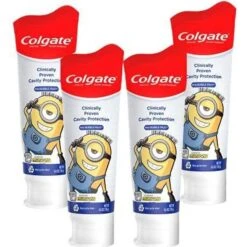 Kids Toothpaste With Anticavity Fluoride Minions Mild Bubble Fruit Gel