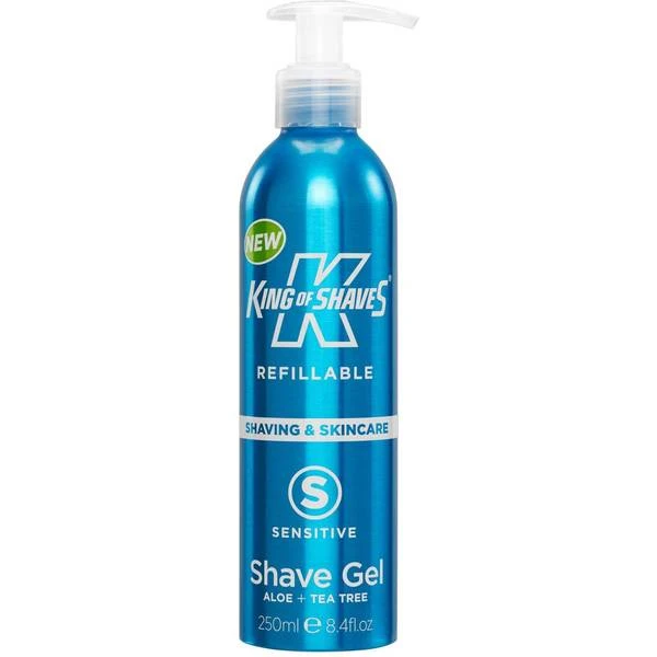 King Of Shaves Sensitive Gel Refillable Aluminium Bottle 1 X 250Ml 1 King Of Shaves Sensitive Gel Refillable Aluminium Bottle 1 X 250Ml