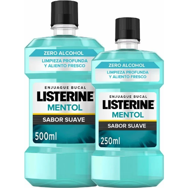 Listerine Mentol Suave Enjuague Bucal Set 1 Listerine Mentol Suave Enjuague Bucal Set
