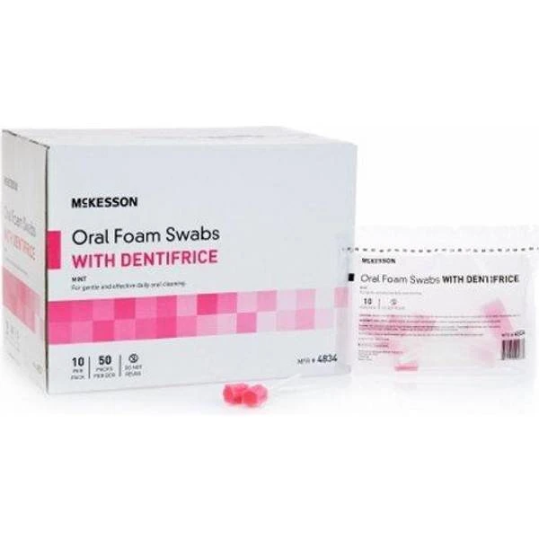 McKesson 5 Inch Length Oral Swabstick With Pink Foam Tip 4834 1 McKesson 5 Inch Length Oral Swabstick With Pink Foam Tip 4834