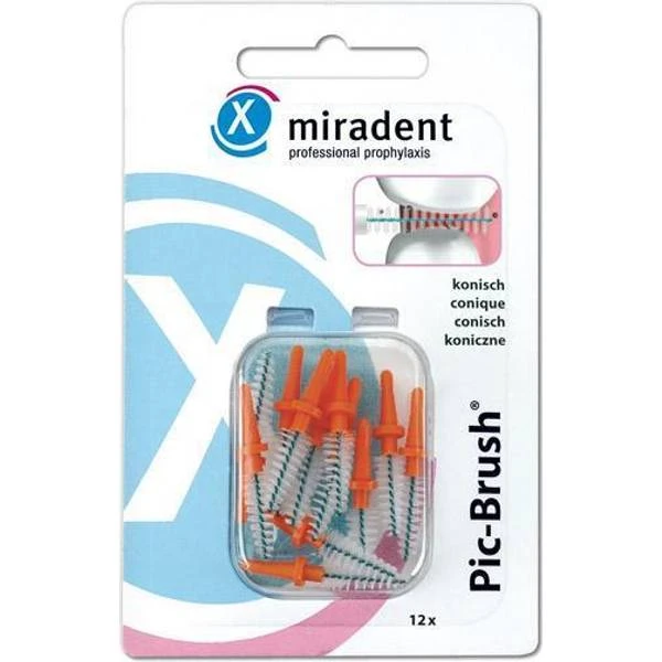 Miradent PIC BRUSH Interdentalb.Ersatzb.3-5 Kon.orange 12 St 1 Miradent PIC BRUSH Interdentalb.Ersatzb.3-5 Kon.orange 12 St