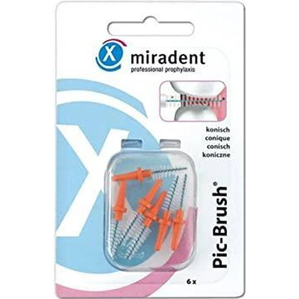 Miradent Pic-Brush Orange Utbytesborstar 6 St 0,5 1 Miradent Pic-Brush Orange Utbytesborstar 6 St 0,5