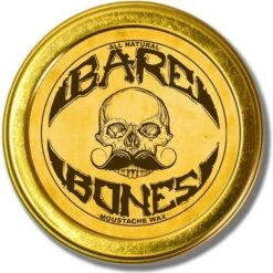 Mustache Wax Medium Hold Grooming For Men 1oz Bare Bones Moustache & Beard