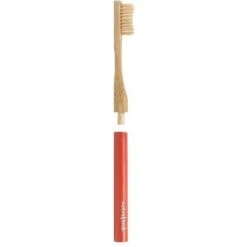 Natürbrush 8437017300151, Tandborste, Vuxen, Självtorkning, Röd, Bamboo, Medium, 1