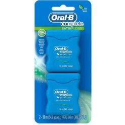 Oral B Oral-B Complete, Satin Floss, Mint, 2 Pack, 54.6