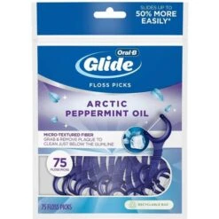 Oral B Oral-B Glide Floss Picks Arctic Peppermint Oil 75-pack