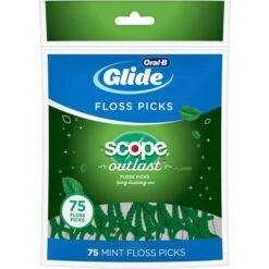 Oral B Oral-B Scope Outlast Floss Picks With Long Lasting Mint 75-pack