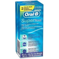 Oral B Oral-B Super Floss 2-Pack 50-Count Mint Dental Floss