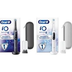 Oral-B IO8 Electric Toothbrush Black Onyx With Limited Edition Travel Case