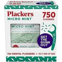 Plackers Micro Mint Dental Fold-Out Toothpick, Super Tuffloss, Easy Fresh
