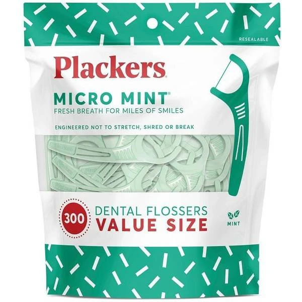 Plackers Micro Mint Flossers 300-pack 1 Plackers Micro Mint Flossers 300-pack