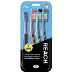 Reach Advanced Design Toothbrush, Soft Bristles, 7 Count