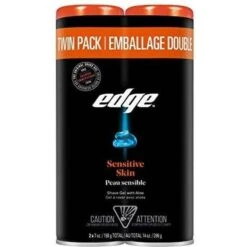 Schick Edge Sensitive Skin Shaving Gel Twin Pack, 2 X 198g