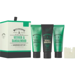 Scottish Fine Soaps Vetiver & Sandalwood Luxurious Gift Set
