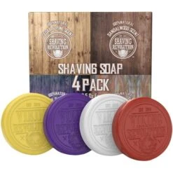 Shaving Soap For Men Shave Soap For Use With Shaving Brush And Bowl For Smoothest Wet Shave 4 Pack Variety, Each…