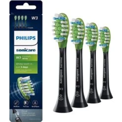 Sonicare Genuine W3 Premium White Replacement Toothbrush Heads, 4 Brush