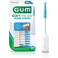 Sunstar Soft-Picks Wider Spaces Dental Picks, 100 Count