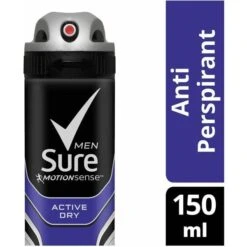 Sure For Men Active Dry Anti-Perspirant Spray Wilko 150ml