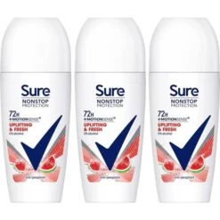 Sure Women Motion Sense Ap Deodorant Rollon 72H Nonstop, Uplifting & Fresh 50Ml, 3 Pack