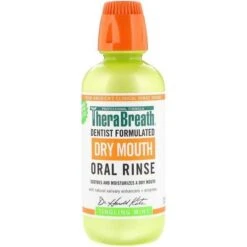 TheraBreath Dry Mouth Oral Rinse, Tingling Mint, 473ml