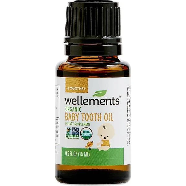 Wellements Organic Baby Tooth Oil .5 Oz 1 Wellements Organic Baby Tooth Oil .5 Oz