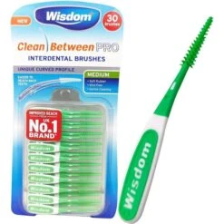 Wisdom Medium Green Clean Between Pro Interdental