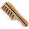 Wooden Moustache/Beard Comb Natural Beechwood