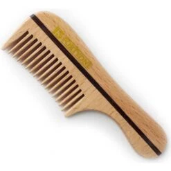 Wooden Moustache/Beard Comb Natural Beechwood