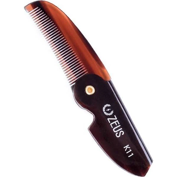 Zeus Folding Mustache Comb, Handmade Saw-Cut Best Moustache Pocket Comb (Traditional) K11 1 Zeus Folding Mustache Comb, Handmade Saw-Cut Best Moustache Pocket Comb (Traditional) K11